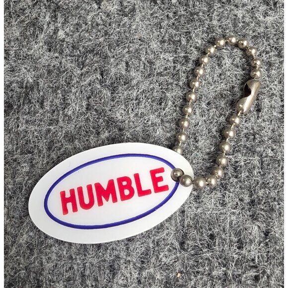 Humble Oval Keychain With Metal Ball Chain - Picture 1 of 3